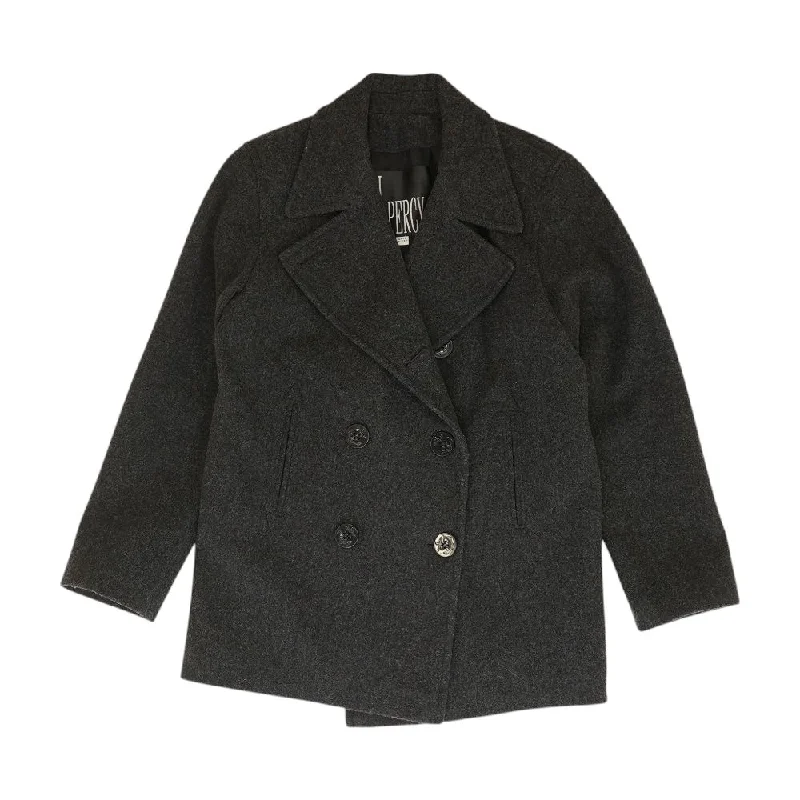 Charcoal Solid Coat Plaid Tartan Floral