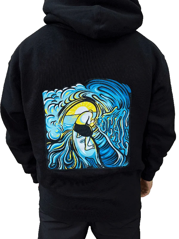 Long Island Strong Local Surf Hoodie Hoodie with Tied Waist Feminine Flattering