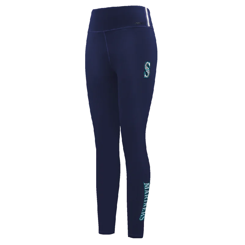 LEGGINGS MLB SEATTLE MARINERS CLASSIC ESSENTIALS PARA MUJER Comfortable Bootcut Workout Leggings