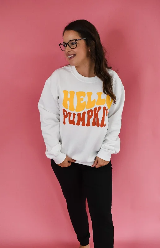 Hello Pumpkin Pullover Honey Neck Pullover