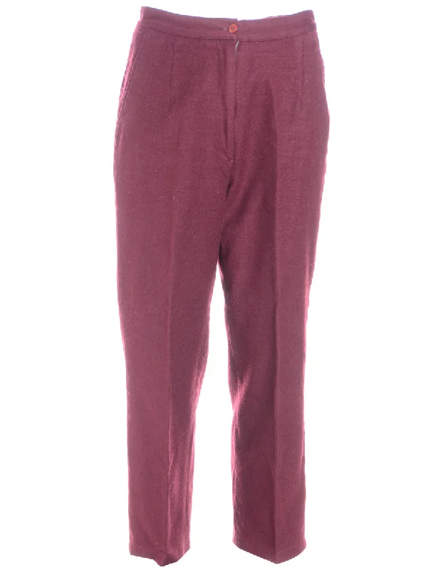 Label Cropped Dana Tapered Trousers Trousers Elastic Waist Soft
