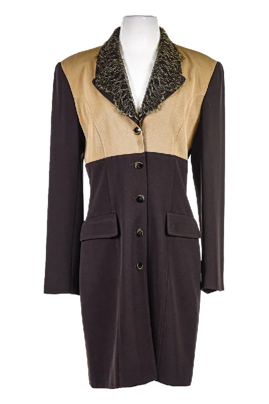 Vintage 70's Bergamo New York Coat Lapel Coat Peter Pan Collar Coat Cowl Neck Coat