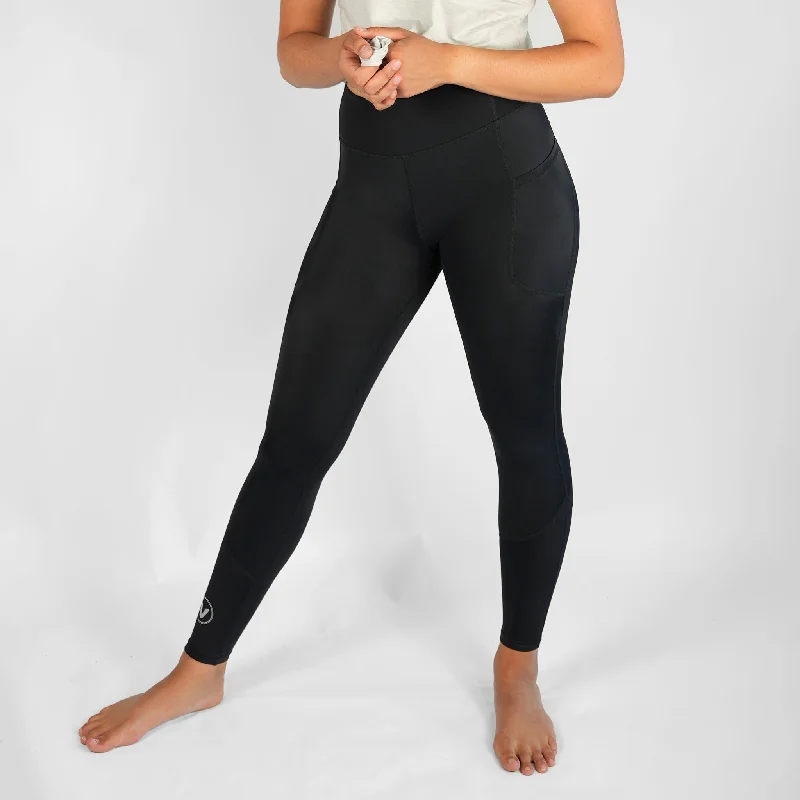 ERGO UV Full Length Women's Leggings - Black Stylish Athletic Wear Leggings