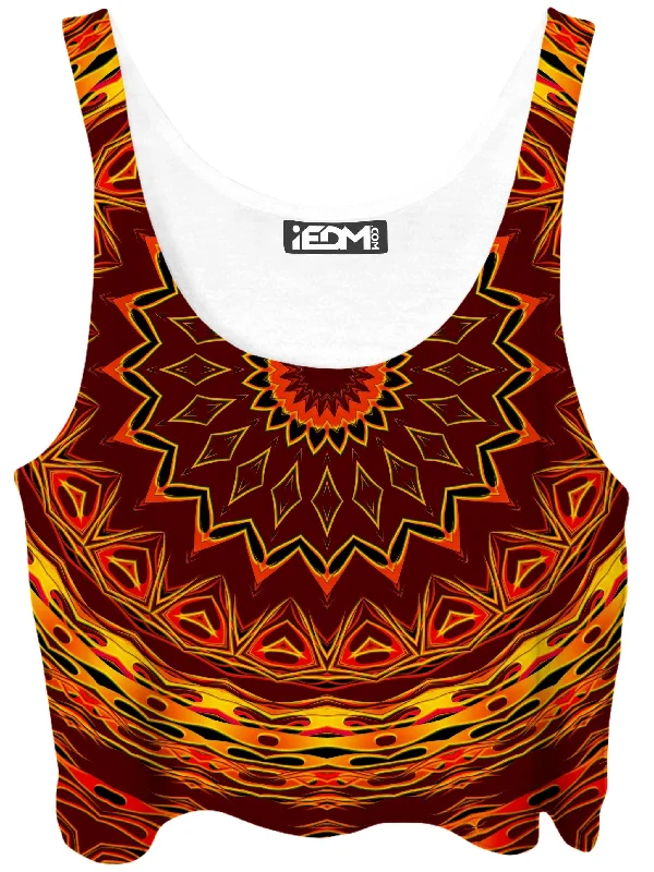 Chain Reaction Crop Top Chenille Blend Fleece Blend Nylon Blend