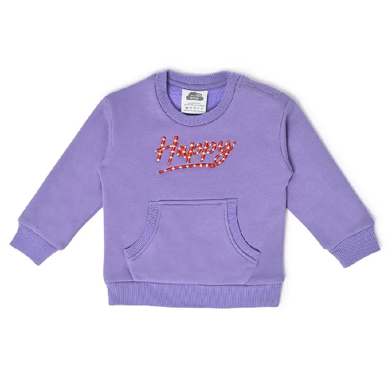 Misty Happy Sweatshirt for Kids Hoodie with Hem Patch Decorative Personalized
