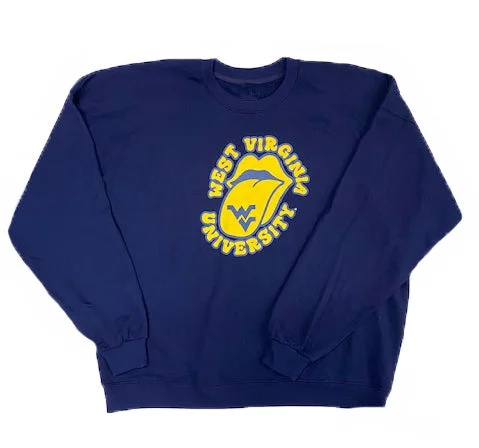 WV Crew Sweatshirt Hoodie with Crew Neck Simple Timeless