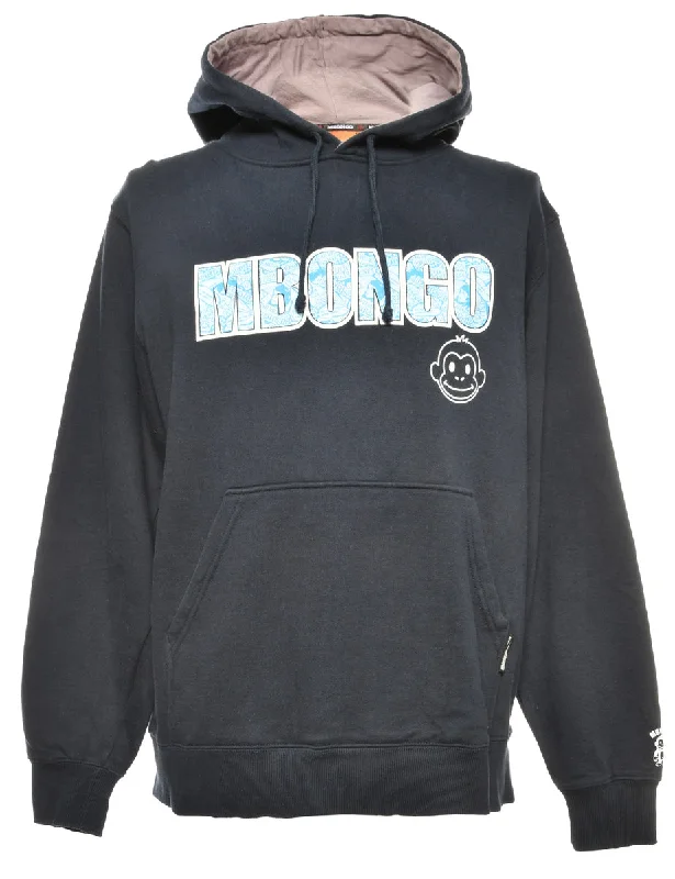 MBONGO Printed Hoodie - L Hoodie with Back Slit Movement Comfort