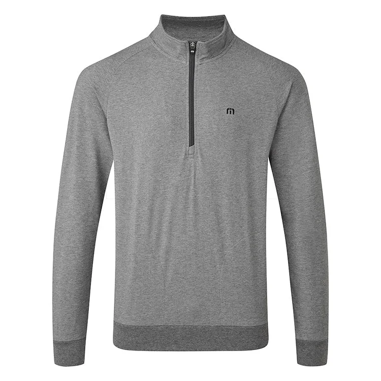 TRAVIS MATHEW WOMENS ZACHARY 1/4 ZIP PULLOVER - HEATHER DARK SHADOW Oversized Cozy Pullover