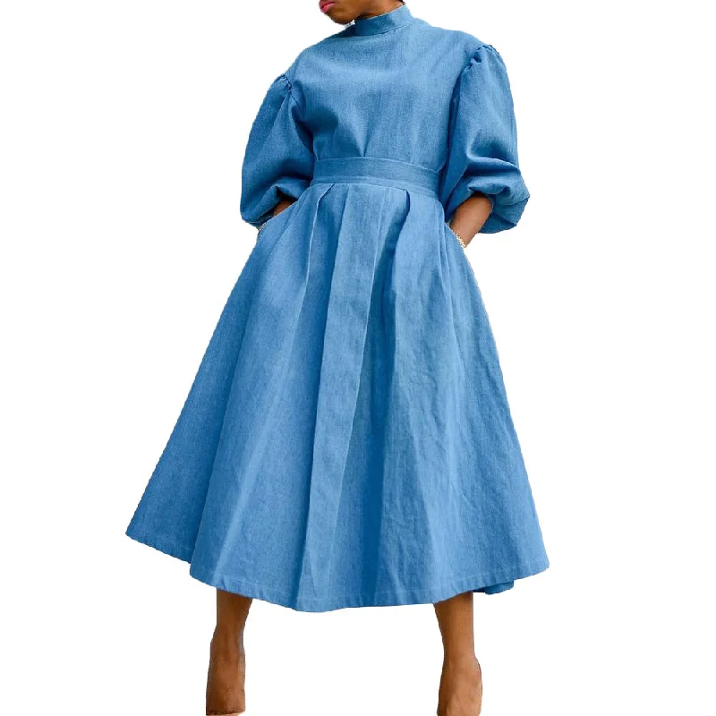 Woman Plus Size Casual Dresses Puff Short Sleeve Pullover Dress Africa Clothing Saggy Sleeve Comfort Woman Plus Size Casual Dresses Puff Short Sleeve Pullover Dress Africa Clothing Saggy Sleeve Comfort