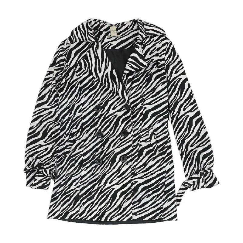 Black Animal Print Coat Down Puffer Quilted