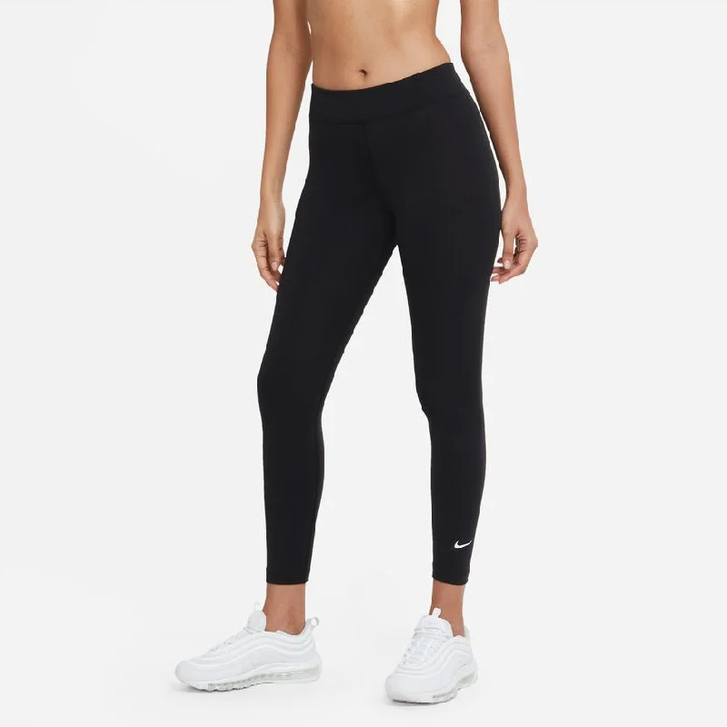Nike Women's NSW Essential 7/8 MR Black Legging Comfortable Plus Size Leggings
