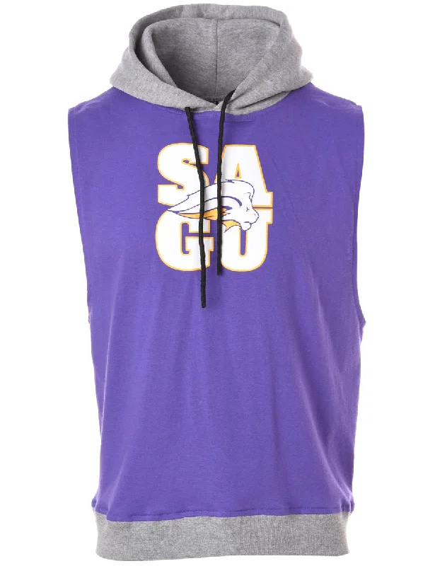 Label Sleeveless Tyler Hooded Sweatshirt Hoodie with Elastic Waist Stretchable Comfortable Label Sleeveless Tyler Hooded Sweatshirt Hoodie with Elastic Waist Stretchable Comfortable