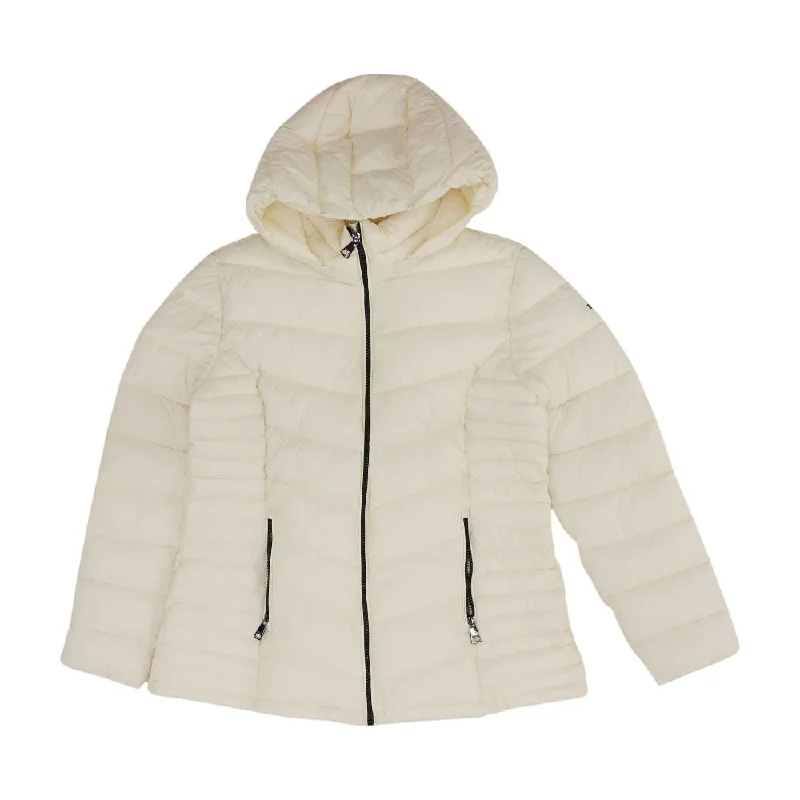 White Solid Puffer Coat A-Line Ball Gown Mermaid