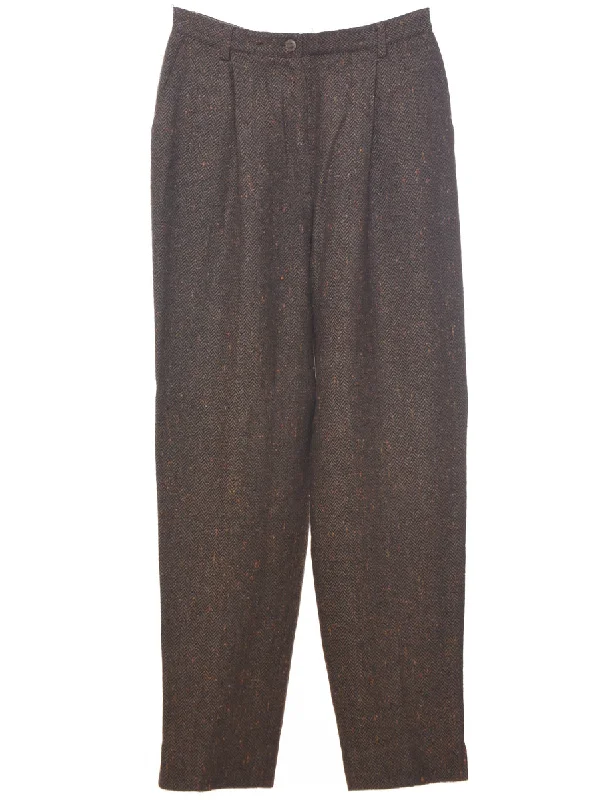 Herringbone Tweed Trousers - W27 L29 Trousers Timeless Classic