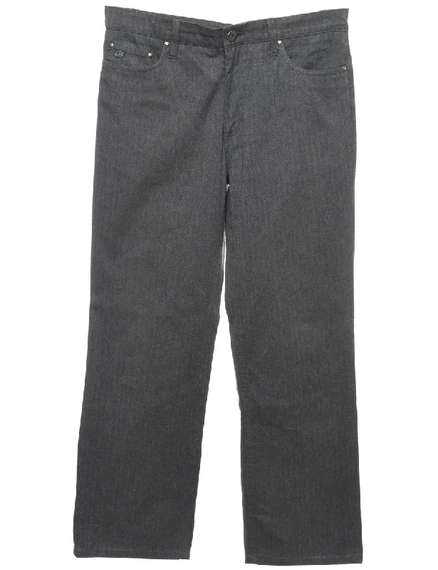 Dark Grey Straight-Fit Trousers - W32 L29 Trousers New Arrival