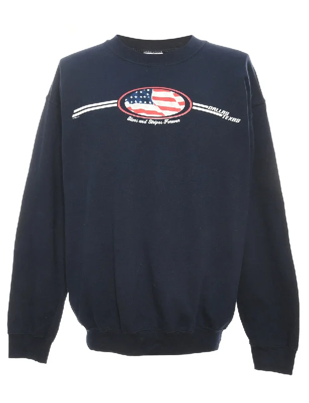 Dallas Texas Gildan Printed Sweatshirt - M Hoodie with Pocket Utility Practical