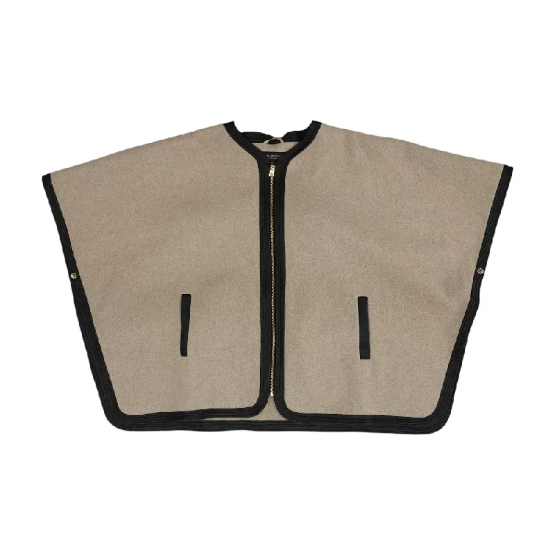 Beige Solid Coat Bodycon Sheath Shift