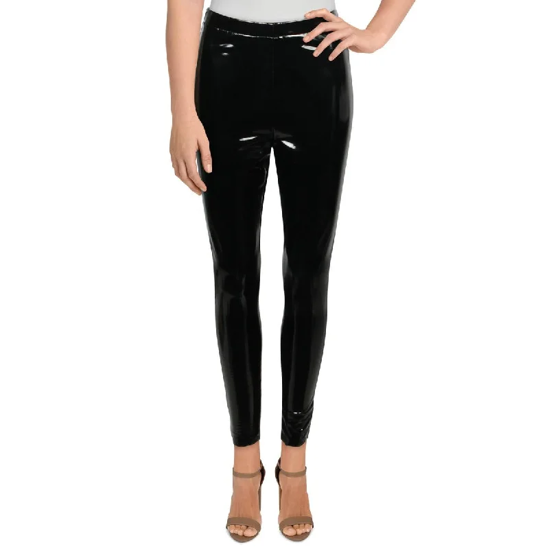 Danielle Bernstein Womens Faux Leather Solid Leggings Fashionable Solid Color Tights Danielle Bernstein Womens Faux Leather Solid Leggings Fashionable Solid Color Tights