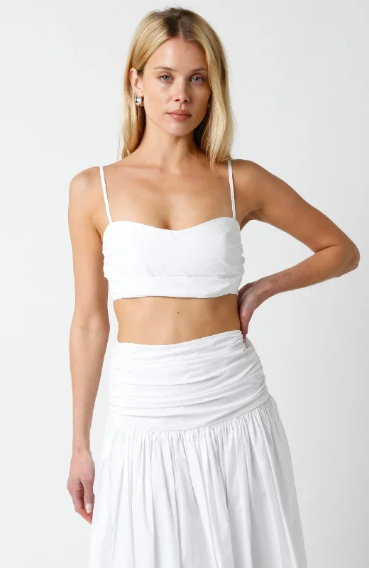 Delia Crop Top Zippered Front Buttoned Front Snap Front