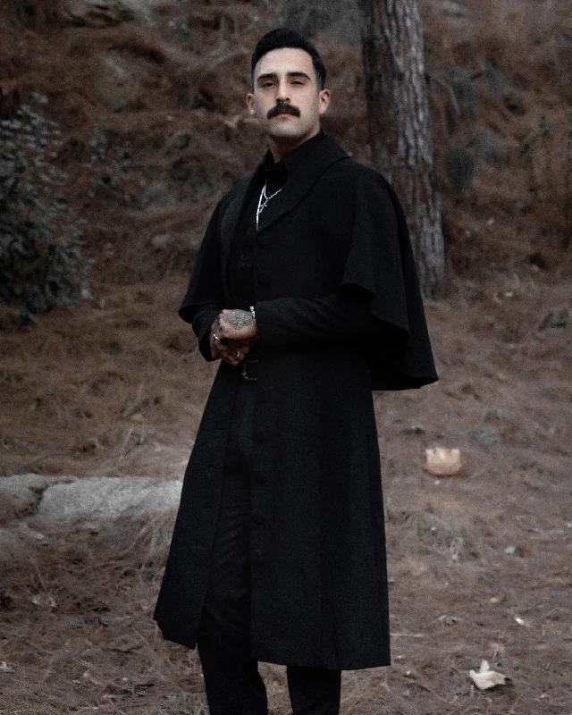 The Full-Length Nevermore Caped Coat Boat Shawl Notched