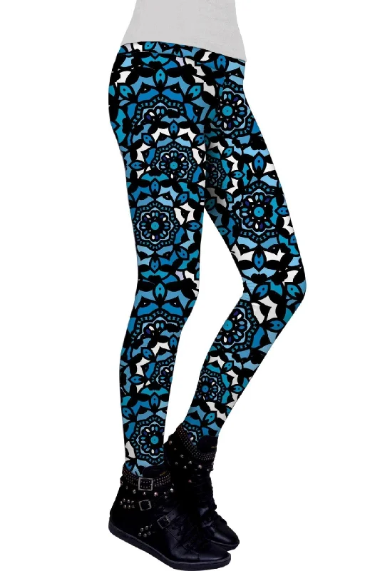 Kaleidoscope Lucy Printed Performance Leggings - Women Stylish Yoga Leggings