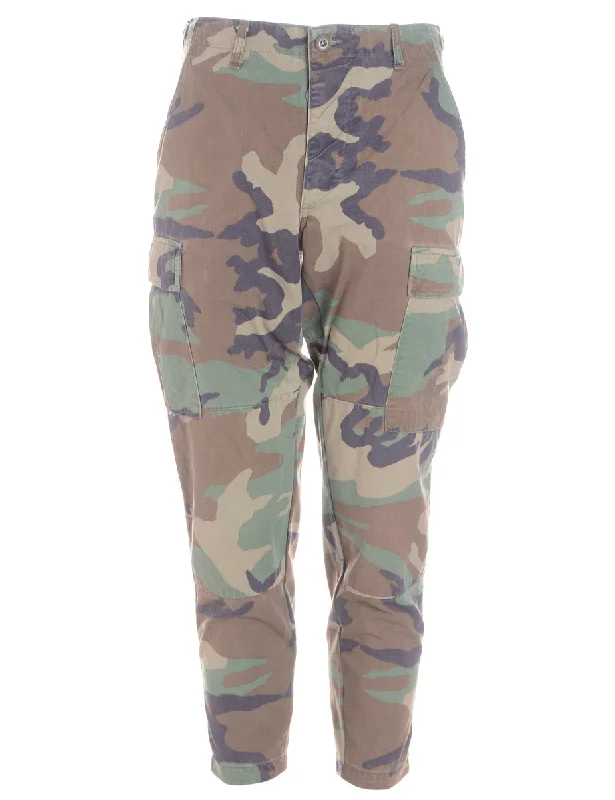 Label Cropped Jacob Tapered Army Trousers Trousers Gym Athletic