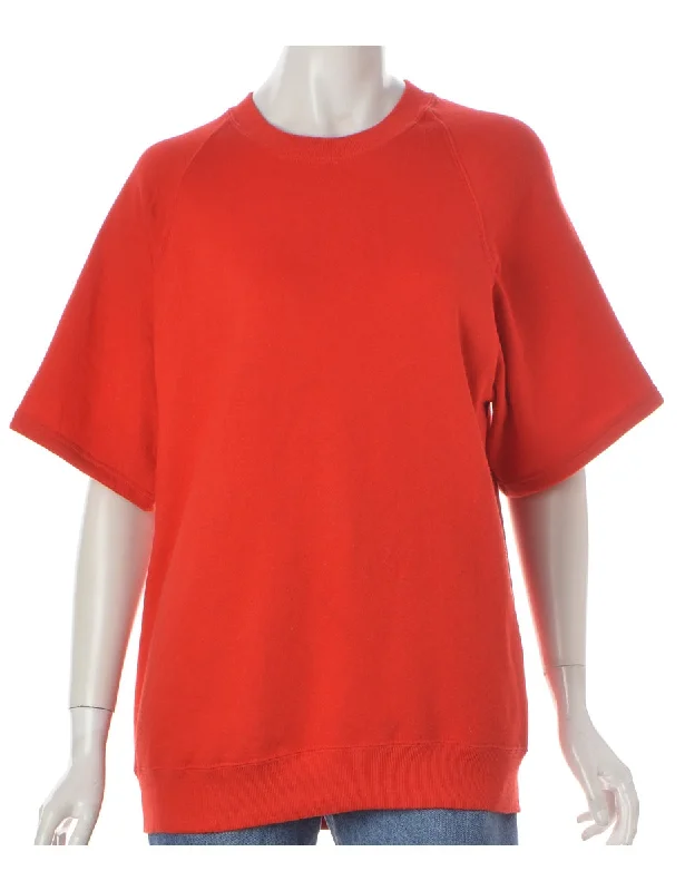 Label Teagan Cropped Sleeve Sweatshirt Hoodie Sweatshirt Pullover