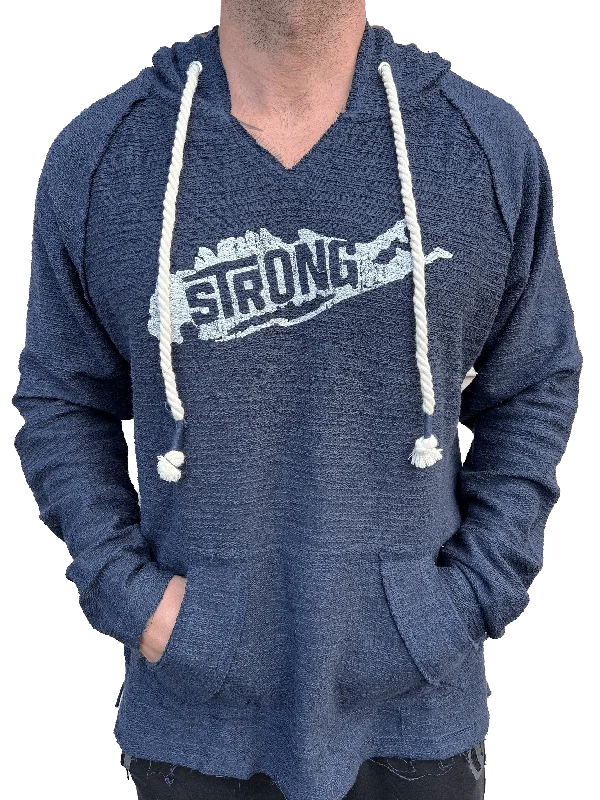 Long Island Strong Bonfire Hoodie (Navy or Oatmeal) Hoodie with Front Slit Layering Stylish Long Island Strong Bonfire Hoodie (Navy or Oatmeal) Hoodie with Front Slit Layering Stylish