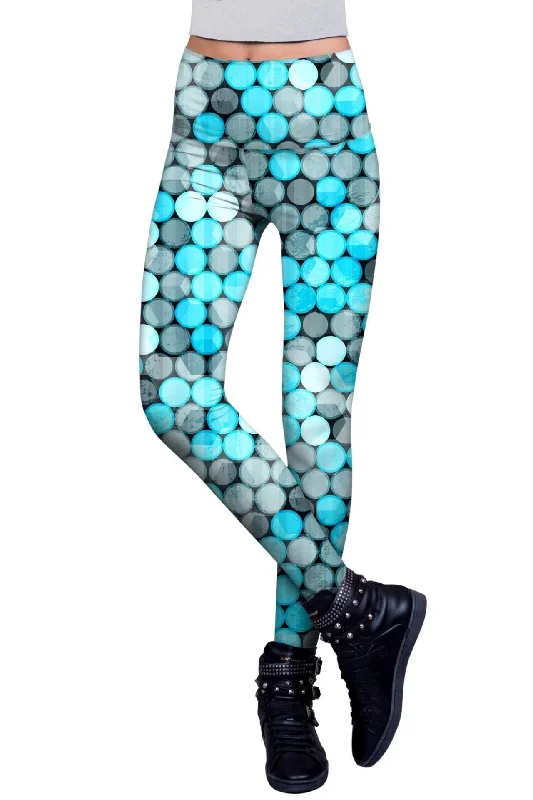 Magic Bubbles Lucy Printed Performance Leggings - Women Trendy Activewear Leggings