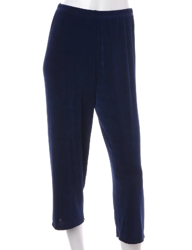 Label Lara Cropped Lycra Trouser Trousers Denim Distressed