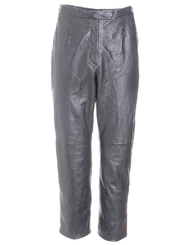 Label Bella Leather Cropped Trouser Trousers Sale Discount
