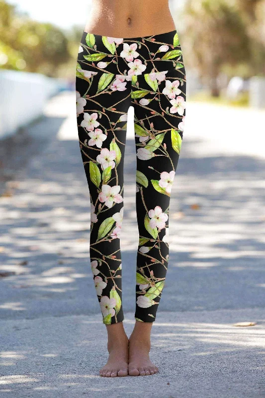 Black Muse Lucy Printed Performance Leggings - Women Chic Velvet Soft Leggings