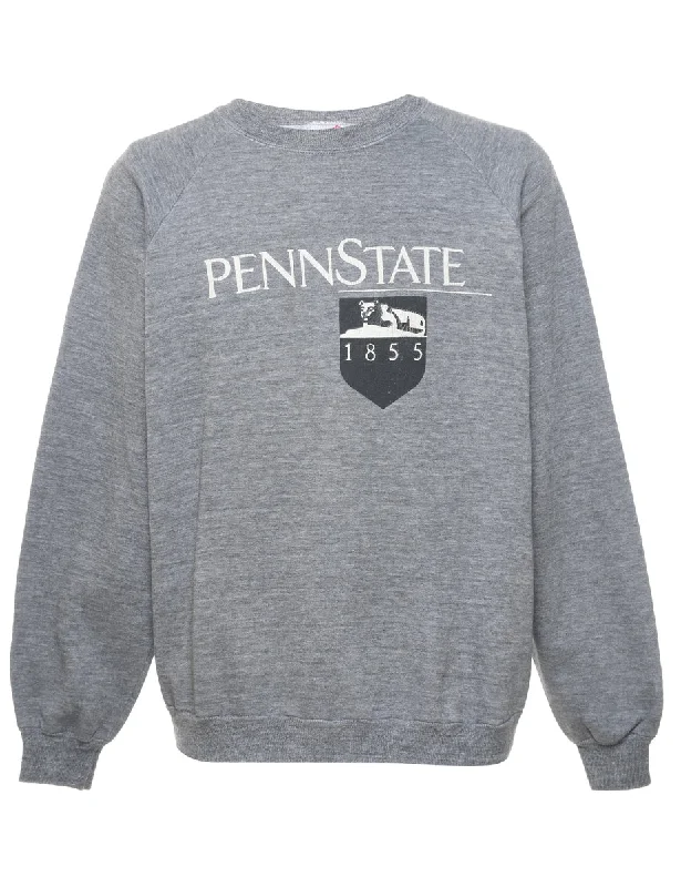Marl Grey Penn State Printed Sweatshirt - XXL Hoodie with Magnetic Closure Innovative Modern Marl Grey Penn State Printed Sweatshirt - XXL Hoodie with Magnetic Closure Innovative Modern