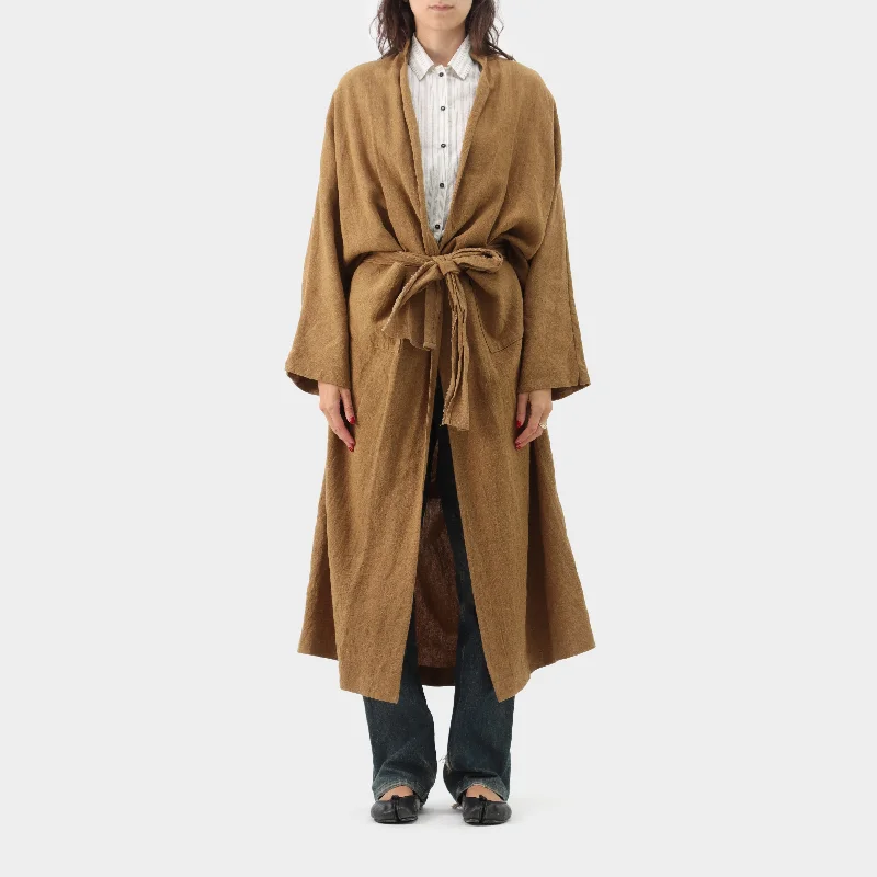 Daniela Gregis Linen Peonia Coat Hooded Jacket Zipper Jacket Button Jacket