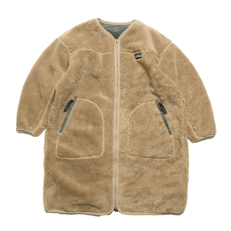 WILD THINGS - FLUFFY BOA REVERSIBLE COAT - WOMEN'S - WTW22119KY Cape Coat Herringbone Coat Tweed Coat WILD THINGS - FLUFFY BOA REVERSIBLE COAT - WOMEN'S - WTW22119KY Cape Coat Herringbone Coat Tweed Coat