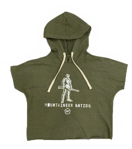 WVU Cropped OHT Hoodie Hoodie with Turtle Neck Cozy Winter