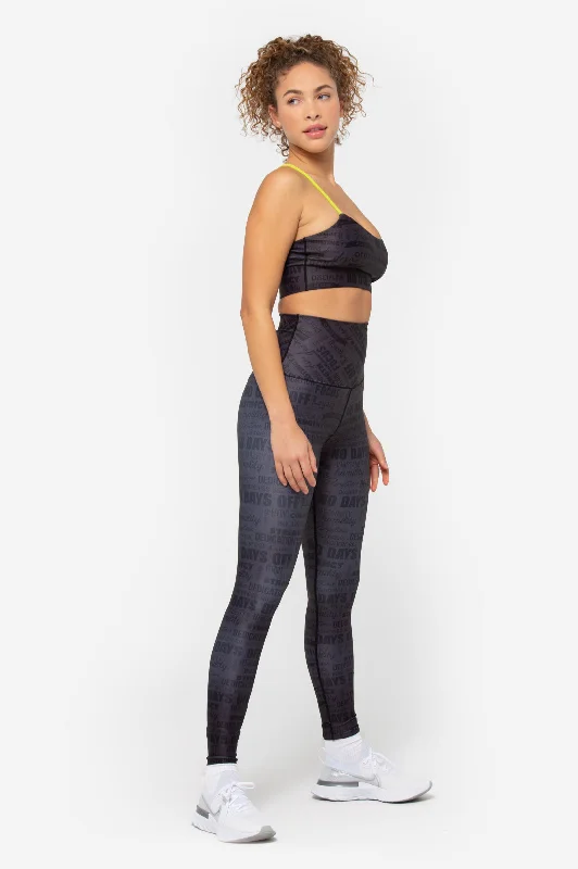 Black on Black Manifesto Leggings Trendy Full-Length Leggings