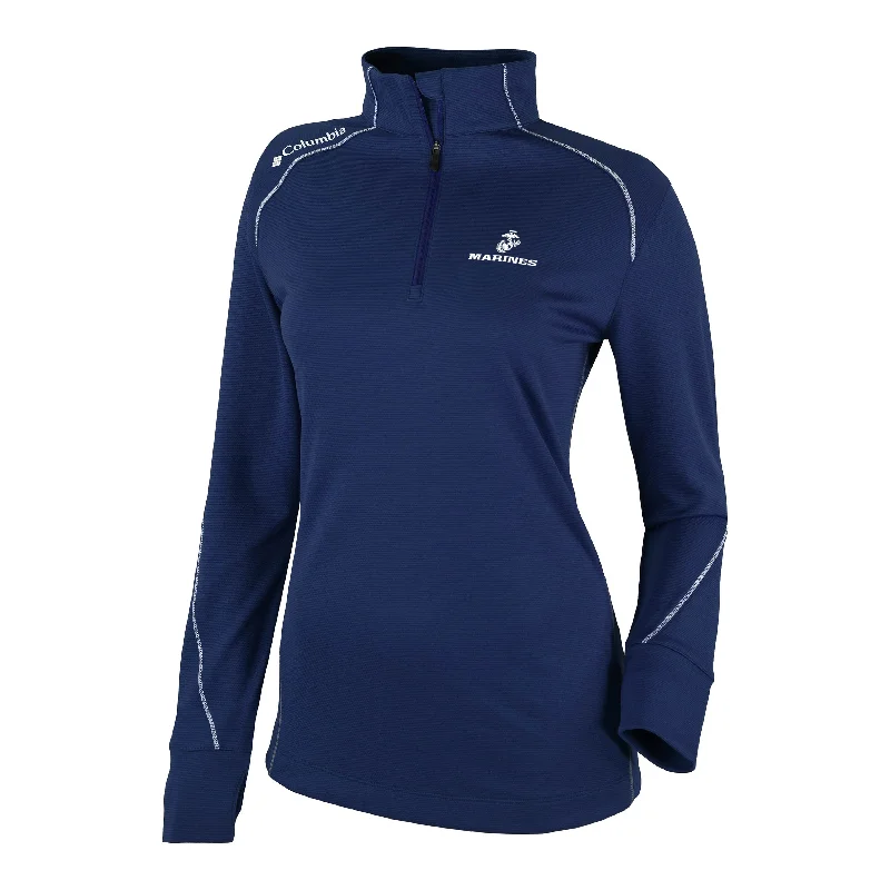 Marines EGA Women's Columbia Shotgun 1/4 Zip Pullover* Tapered Sleeve Pullover