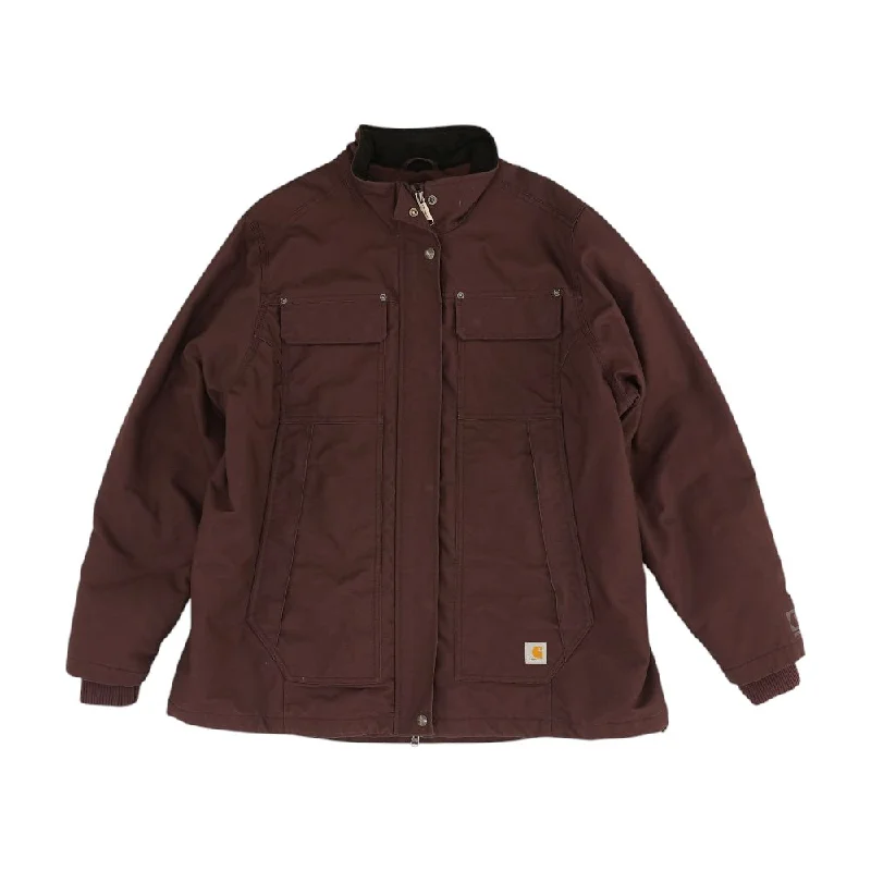 Maroon Solid Coat Three-Quarter Sleeve Elbow Sleeve Wrist Sleeve