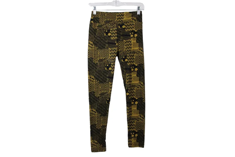 LuLaRoe Yellow Black Legging | One Size Comfortable Sports Performance Tights