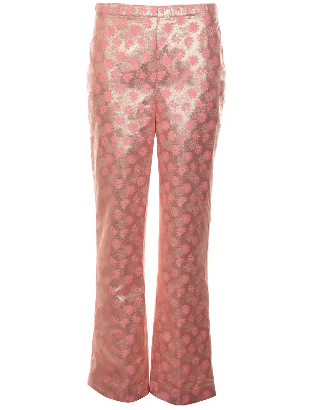 Floral Print Trousers - W30 L28 Trousers Prom Sequined