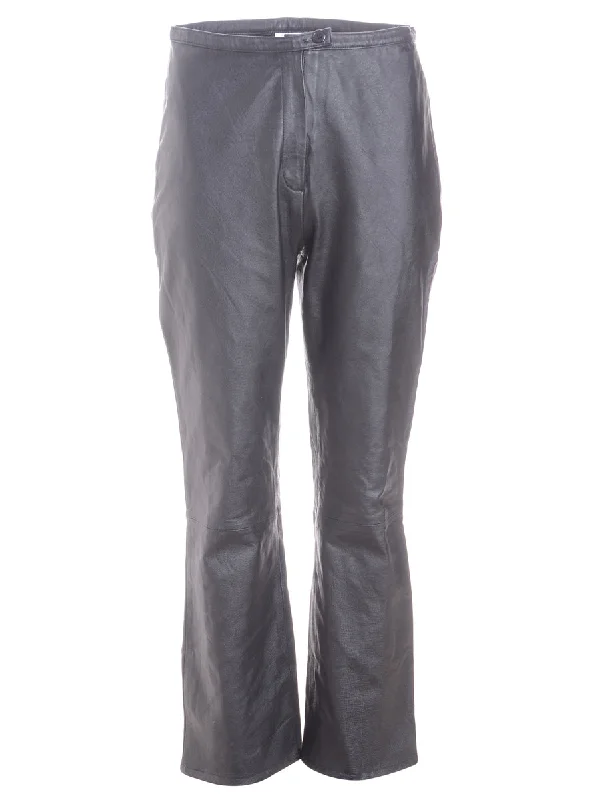 Label Bella Leather Cropped Trouser Trousers Chinos Classic