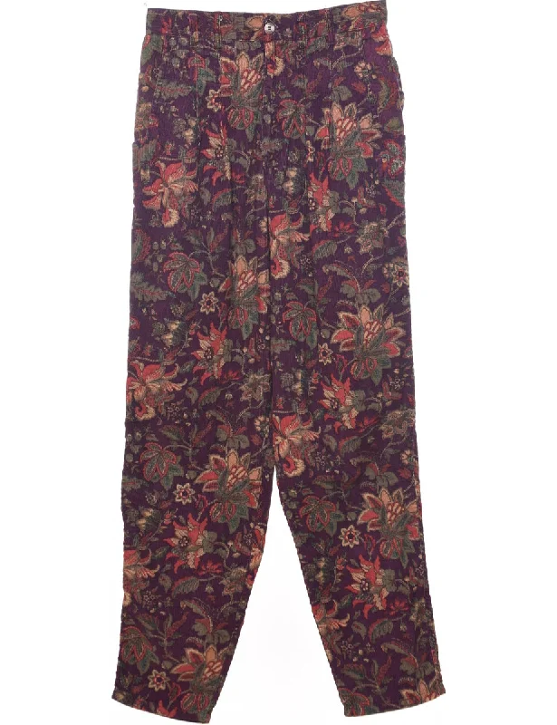 Intentions Corduroy Fabric Trousers - W28 L30 Trousers chic elegant