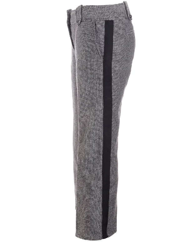 Label Cropped Grace Side Tape Trouser Trousers Satin Smooth