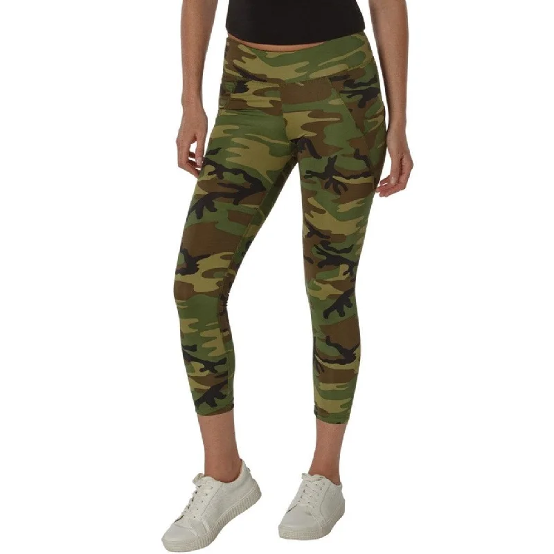 Rothco Womens Workout Performance Camo Leggings With Pockets Comfortable Sports Performance Tights Rothco Womens Workout Performance Camo Leggings With Pockets Comfortable Sports Performance Tights