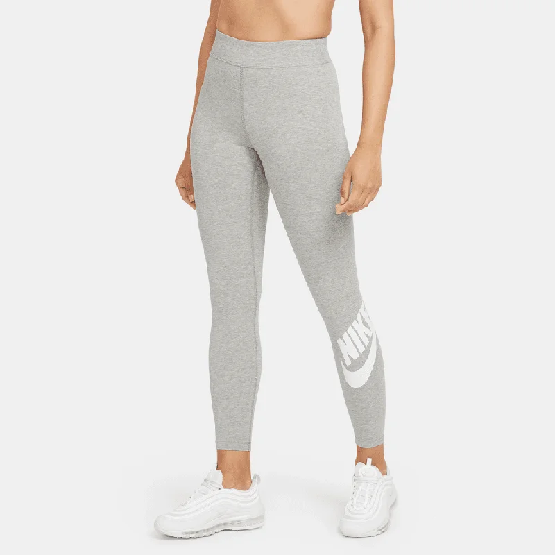 Nike Sportswear Essential Women's Grey High-Rise Leggings Stylish Printed Stretch Leggings Nike Sportswear Essential Women's Grey High-Rise Leggings Stylish Printed Stretch Leggings