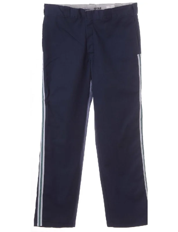 Label Side Stripe Cropped Trouser Trousers sophisticated sleek