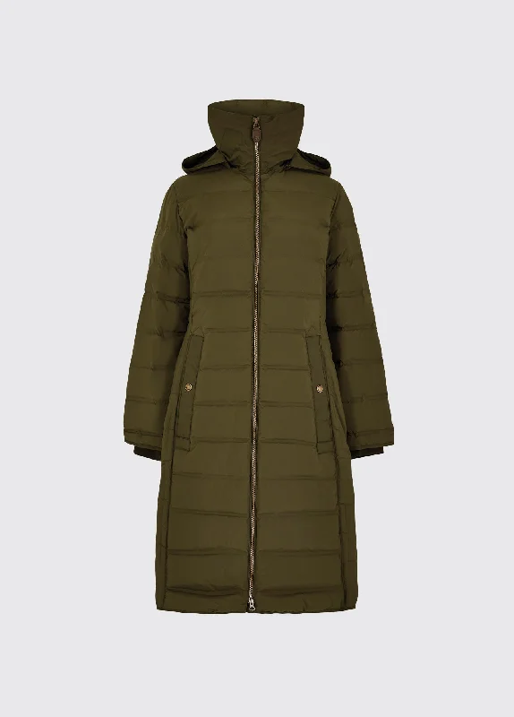 Meyers long length coat - Olive Rayon Velvet Corduroy