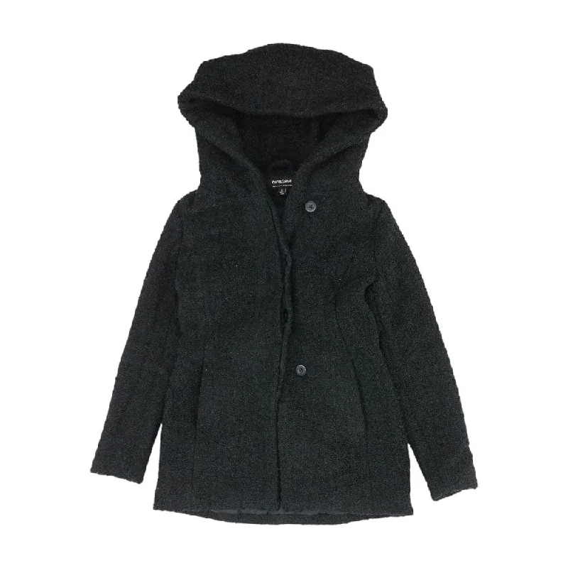 Navy Solid Lightweight Coat Cuffed Rolled Raglan