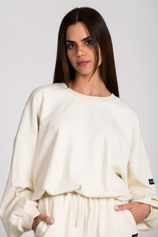 LYOM™ Mindful Pullover - Ivory Long Sleeve Pullover